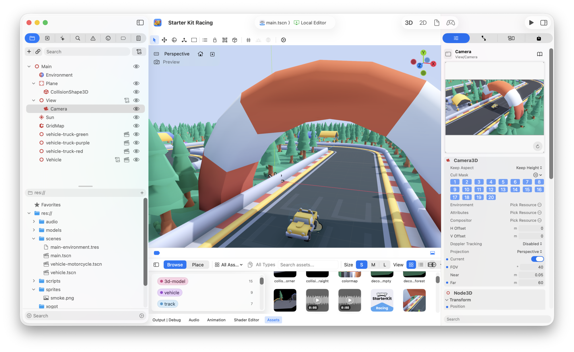 Panoramica dell'editor Xogot per Mac.