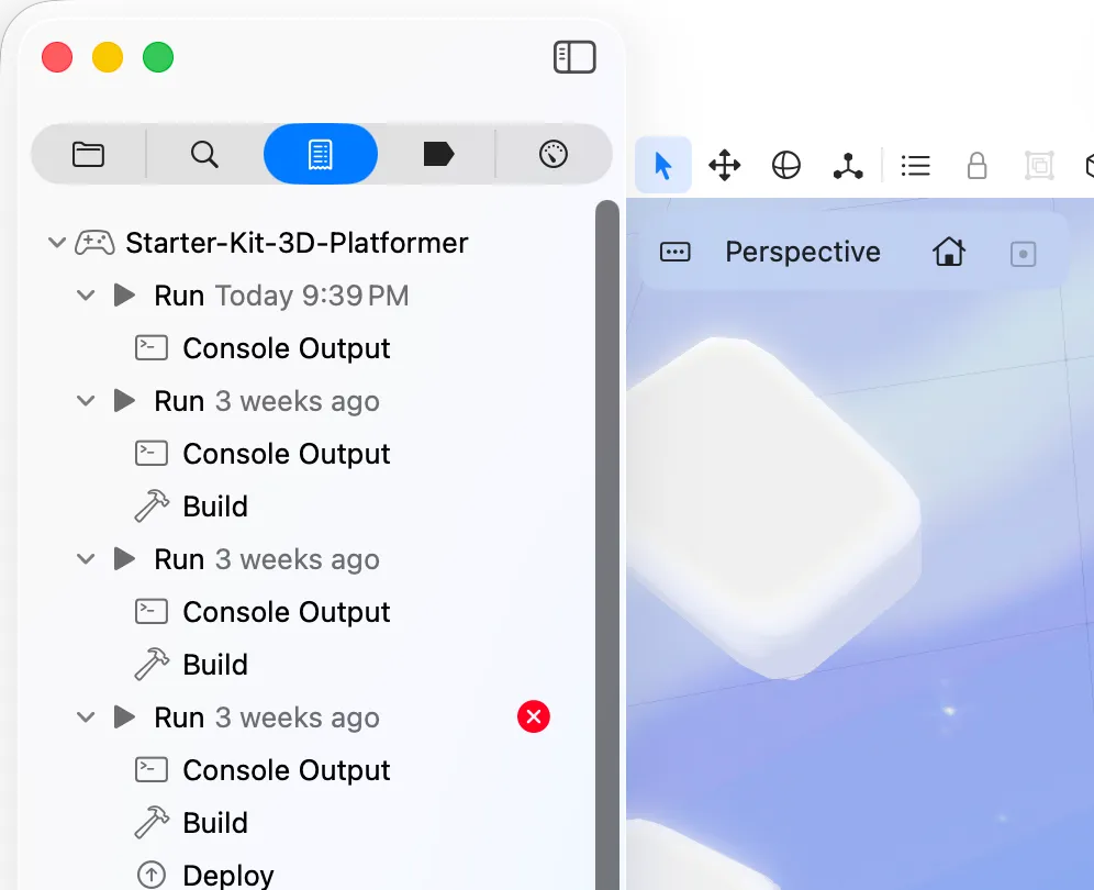 Навігатор звітів в Xogot для Mac.